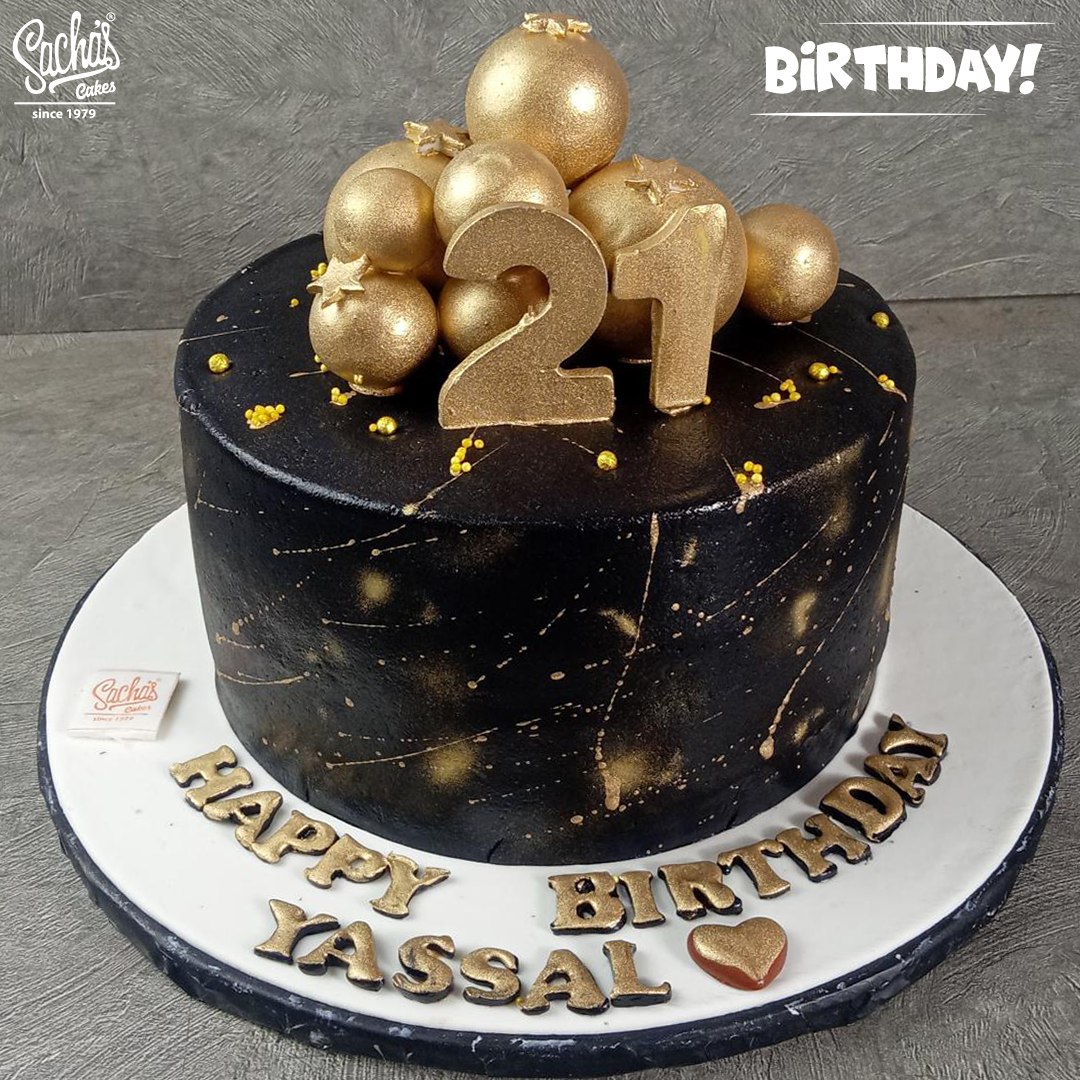Black and Gold Starlight Cake