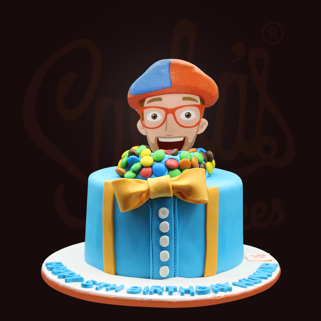 Blippi Theme Birthday Cake