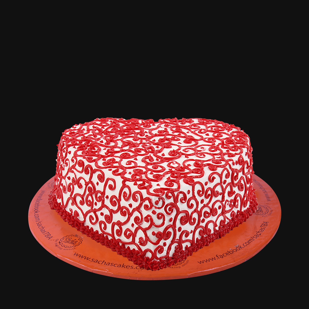 Abstract Design Heart Shape Cake